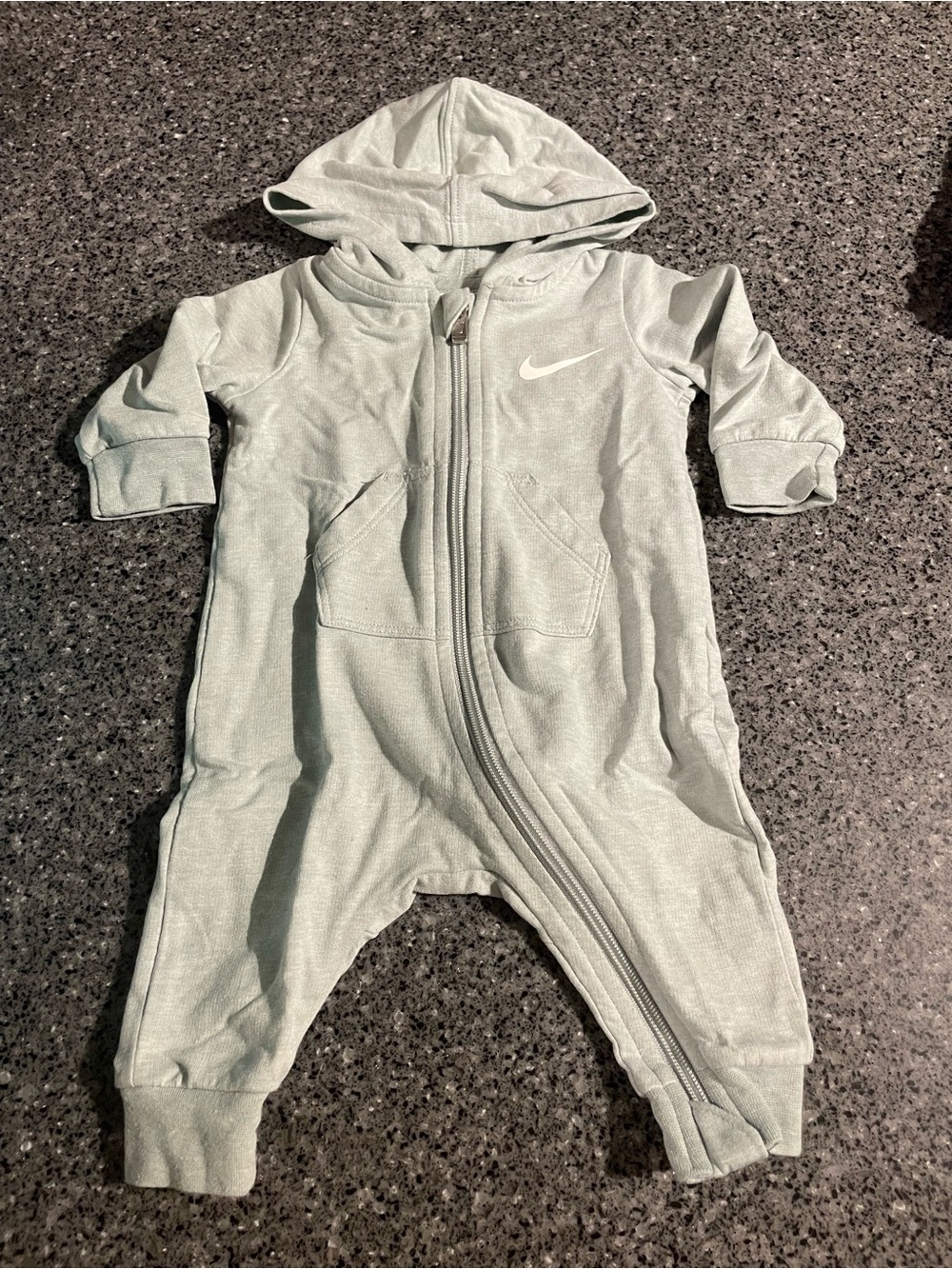 Nike Baby Hooded One-Piece in Light Sage